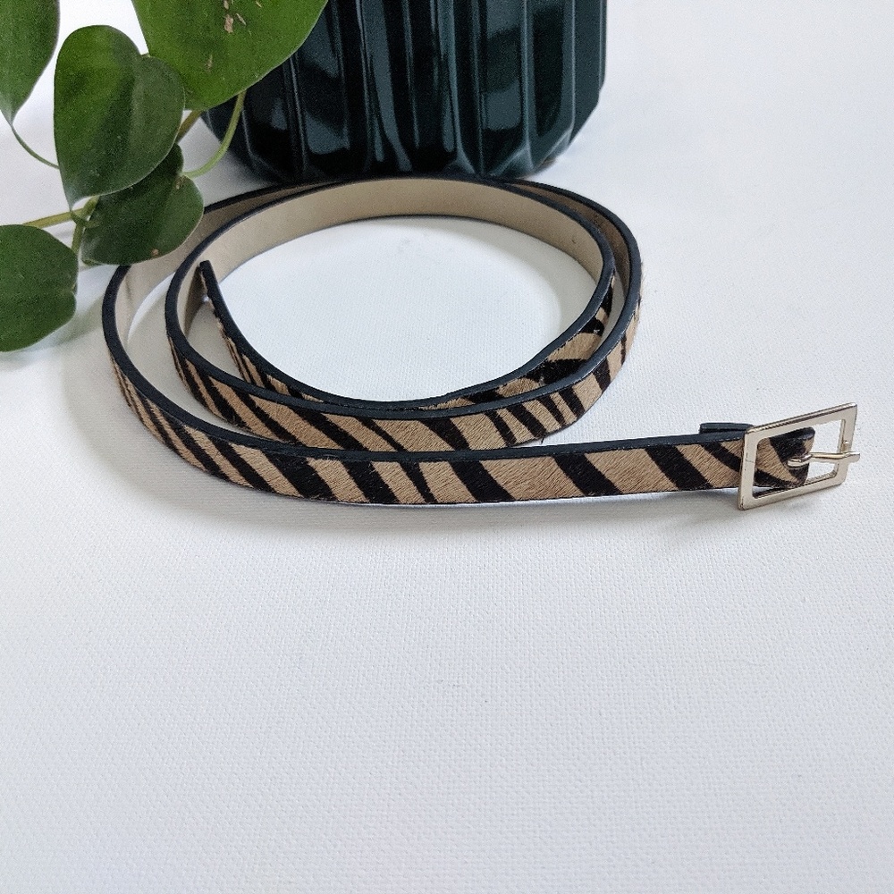 [Banana Republic] Thin Calf Fur Belt